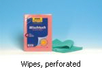 Wipes, perforated
